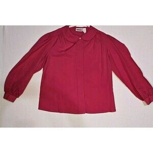 Judy‎ Bond Blouse Women Size 18 Rose Pink 90's Career Classic Vintage